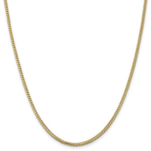 18" 2mm 14K Solid Gold Franco Chain Necklace