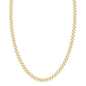 18K Gold Handmade 5mm Curb Chain Necklace