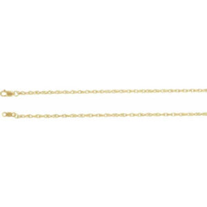 18K Gold Open Rope Chain Necklace (2mm)