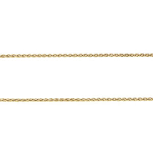 18k gold 1.25mm wheat chain necklace