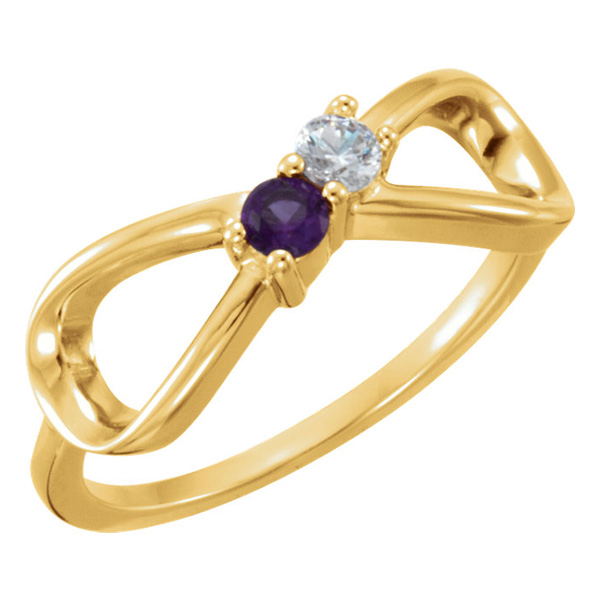 2-Stone Custom Gemstone Infinity Ring