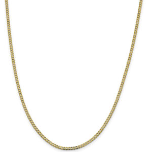 2.3mm Curb Chain Necklace, 14K Solid Gold