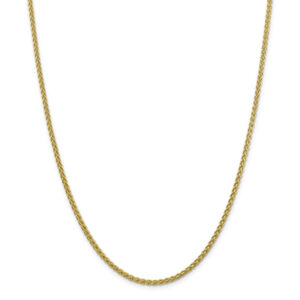 2.75mm 14K Gold Wheat Chain Necklace