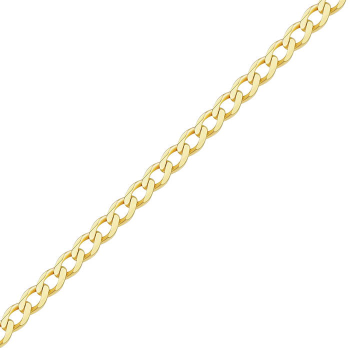 2.8mm 14k gold open curb link chain necklace