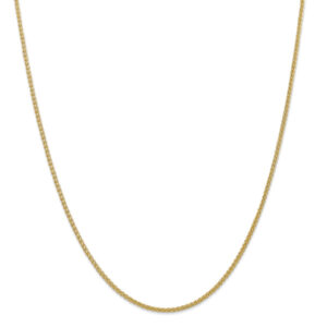2mm 14K Gold Wheat Chain Necklace