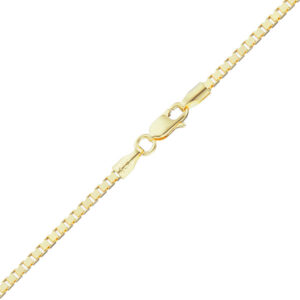 3.3mm 14K solid gold box chain necklace