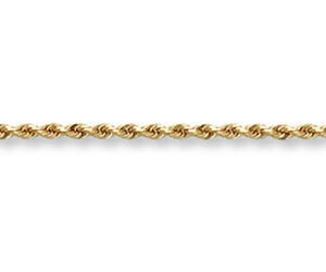 3.5mm 14k gold diamond-cut rope chain necklace
