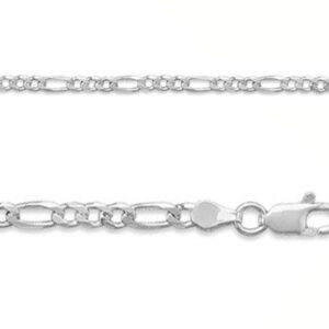 3.5mm Sterling Silver Figaro Link Bracelet