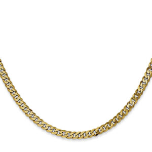 3.9mm 14k gold beveled curb chain necklace