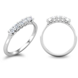 3/4 Carat 5-Stone Diamond Anniversary Ring
