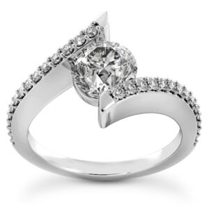 3/4 Carat Tension-Set Style Diamond Engagement Ring