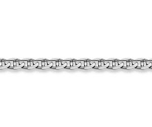 3mm 14k white gold mariner link chain necklace