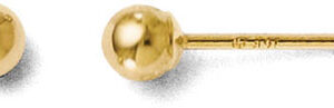 3mm Polished Ball Stud Earrings, 14K Gold