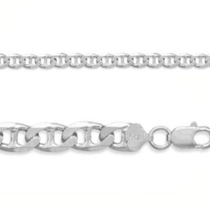 4.65mm Sterling Silver Mariner Link Bracelet
