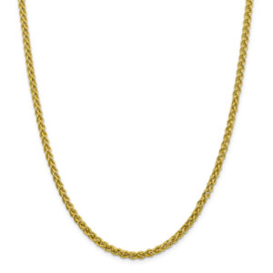 4mm 14K Gold Wheat Chain Necklace