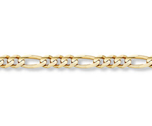 4mm Figaro Bracelet in 14K Yellow Gold