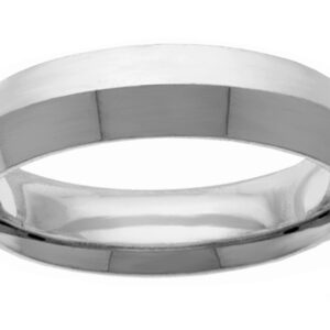 5mm Knife-Edge White Gold Wedding Band Ring