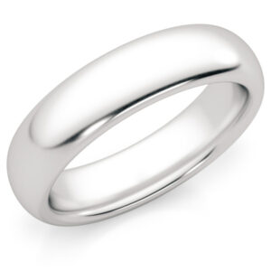 5mm Platinum Plain Wedding Band Ring