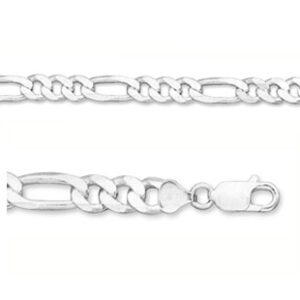 6.75mm Sterling Silver Figaro Link Bracelet