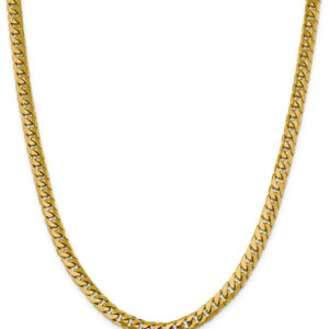6mm Miami Cuban Chain Necklace, 14K Gold, 24"