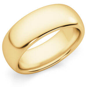 7mm Comfort-Fit 14K Gold Wedding Band Ring