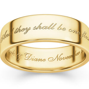 And They Shall Be One Flesh Wedding Band Ring