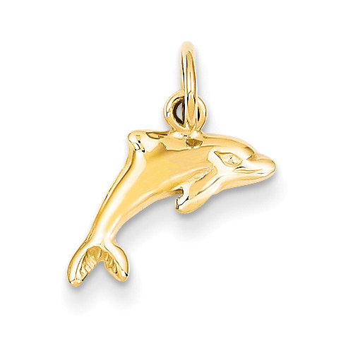 Baby Dolphin Pendant, 14K Gold