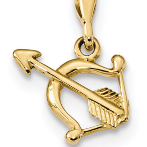 Bow and Arrow Pendant in 14K Gold