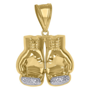 Boxing Gloves Pendant 14K Two-Tone Gold