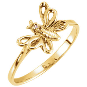 Butterfly Ring with Diamond