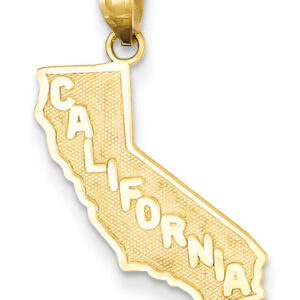 Calfornia State Pendant, 14K Gold