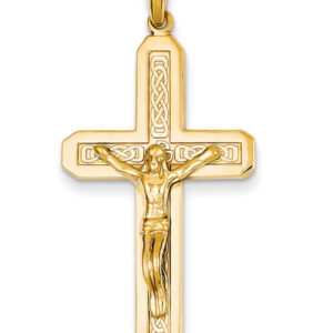 Celtic Crucifix Pendant in 14K Gold