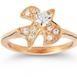 Christian Dove CZ Ring in 14K Rose Gold