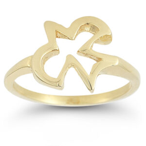 Christian Dove Ring in 14K Yellow Gold