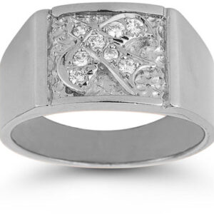 Christian Dove White Topaz Holy Spirit Ring in Sterling Silver