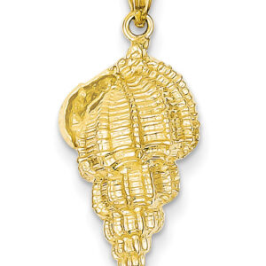 Conch Shell Pendant in 14K Gold