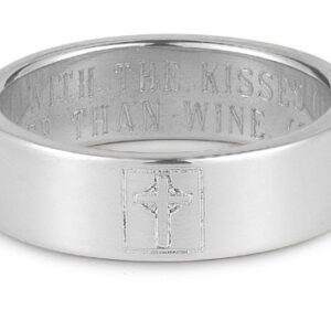 Cross Bible Verse Ring in Sterling Silver