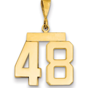 Custom Number Pendant, 14K Gold (Sports)