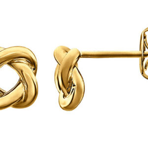 Design Love-Knot Earrings, 14K Yellow Gold