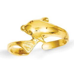 Dolphin Wrap Toe Ring, 14K Gold