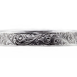 Edwardian Design Paisley Band in Sterling Silver