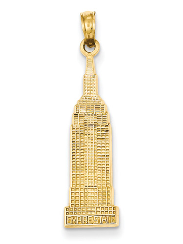 Empire State Building Jewelry Pendant in 14K Gold