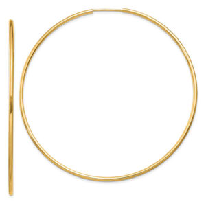 Extra-Large 2 9/16" Over-Sized 14K Gold Hoop Earrings