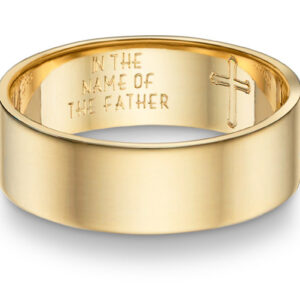 "Father, Son, and Holy Spirit" Wedding Band, 14K Gold