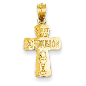 First Holy Communion Pendant in 14K Gold