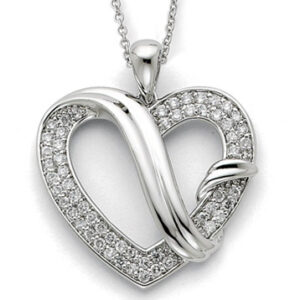 Forever Grateful Sterling Silver Heart Necklace