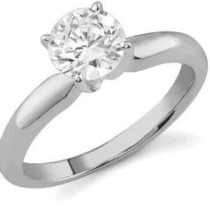 GIA Graded 1/2 Carat Diamond Solitaire Ring, G Color, VS2 Clarity