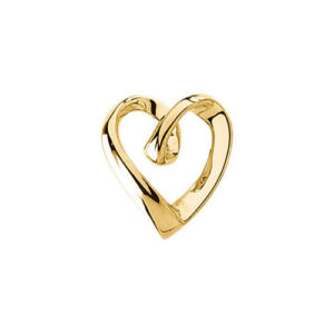 Gold Heart Slide Pendant