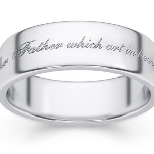"Hallowed by Thy Name" Sterling Silver Bible Verse Ring