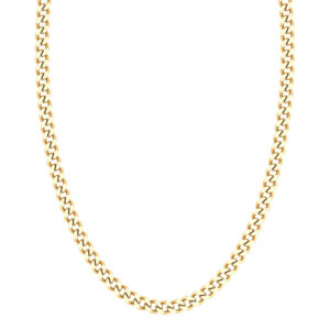 Handmade 14K Solid Gold 5mm Curb Chain Necklace